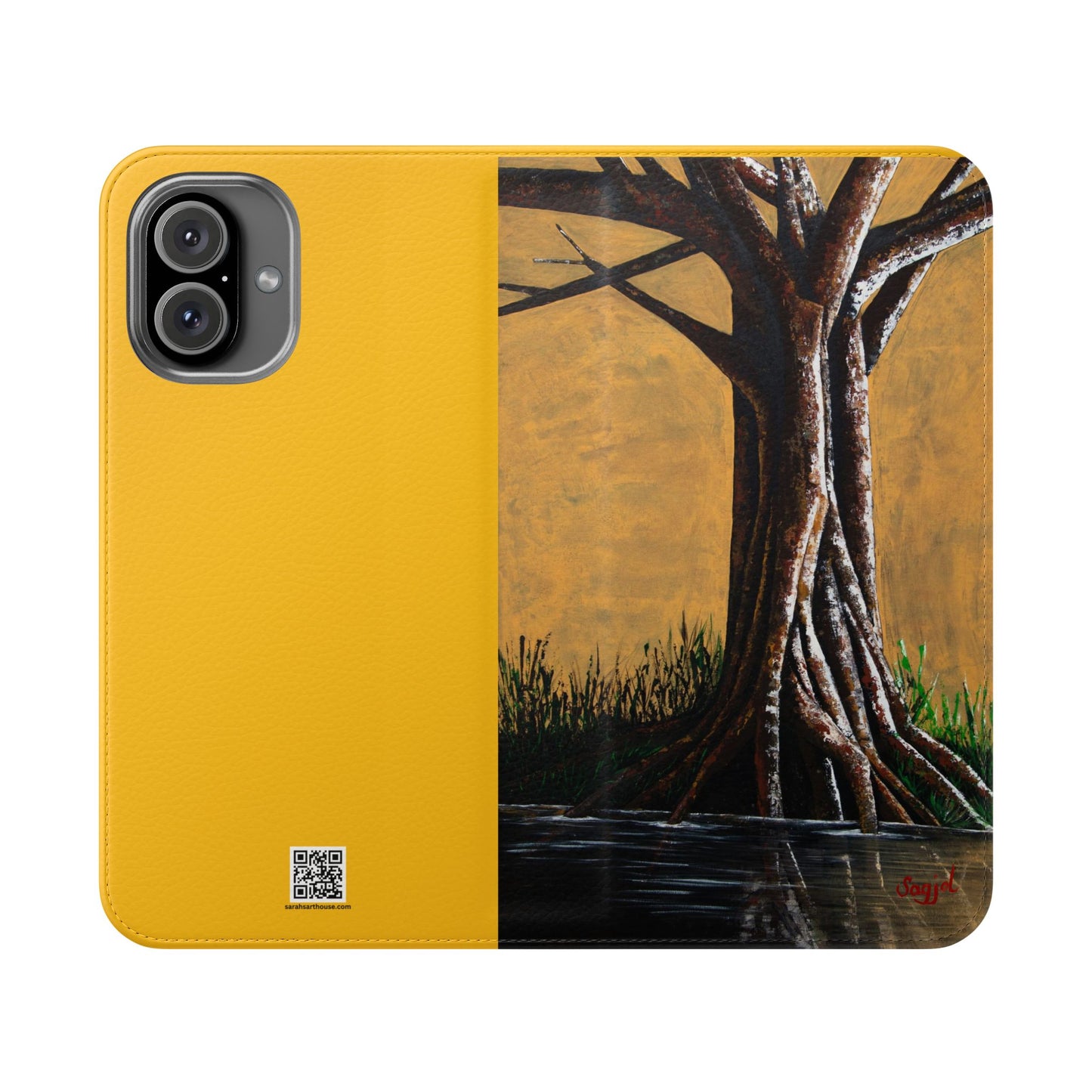 Phone Case - Flip style phone case - Wallet phone Case - Original Tree Art phone case - Strength in Vulnerability original Art