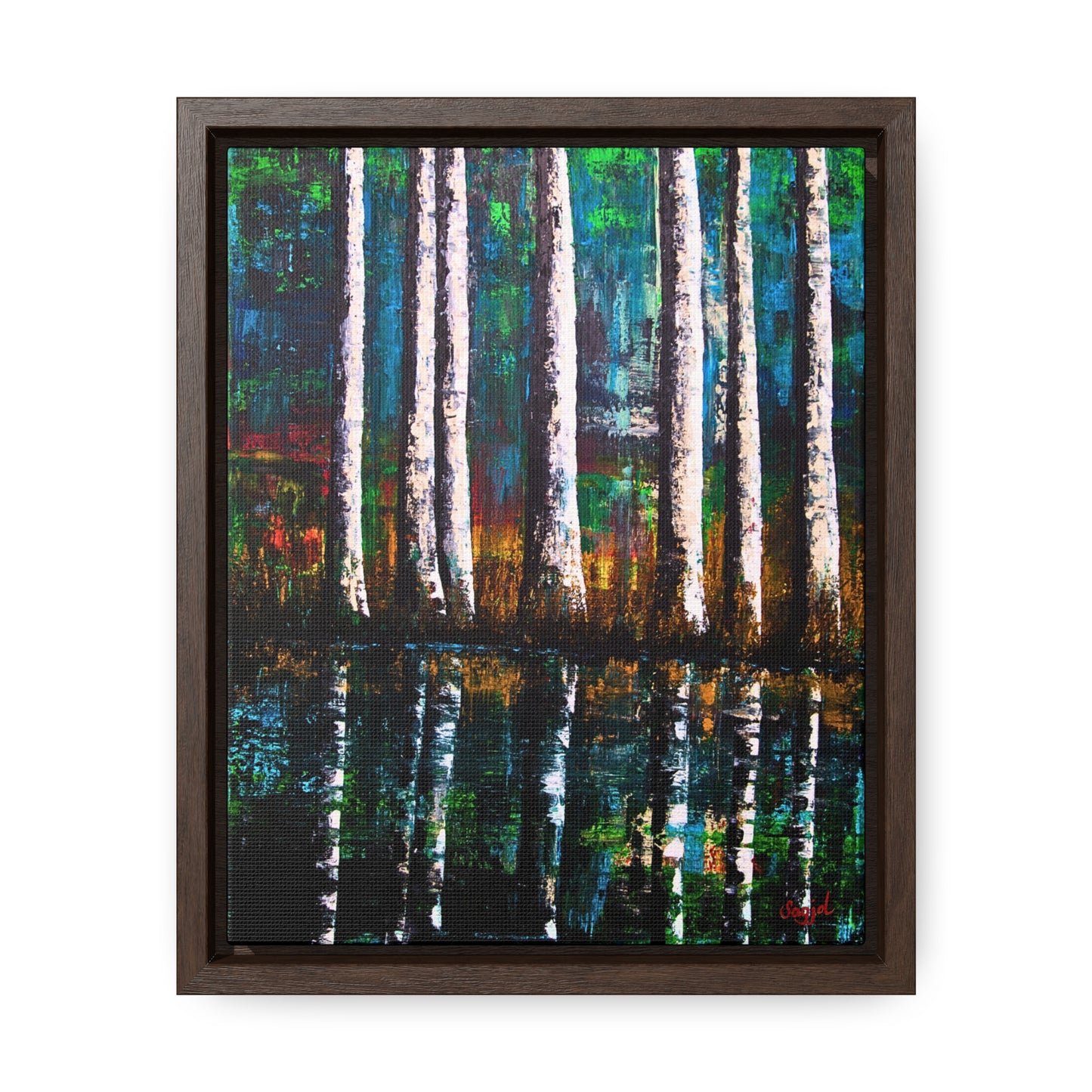 Framed Gallery Wraps - Original Art - Framed Canvas - Reflections