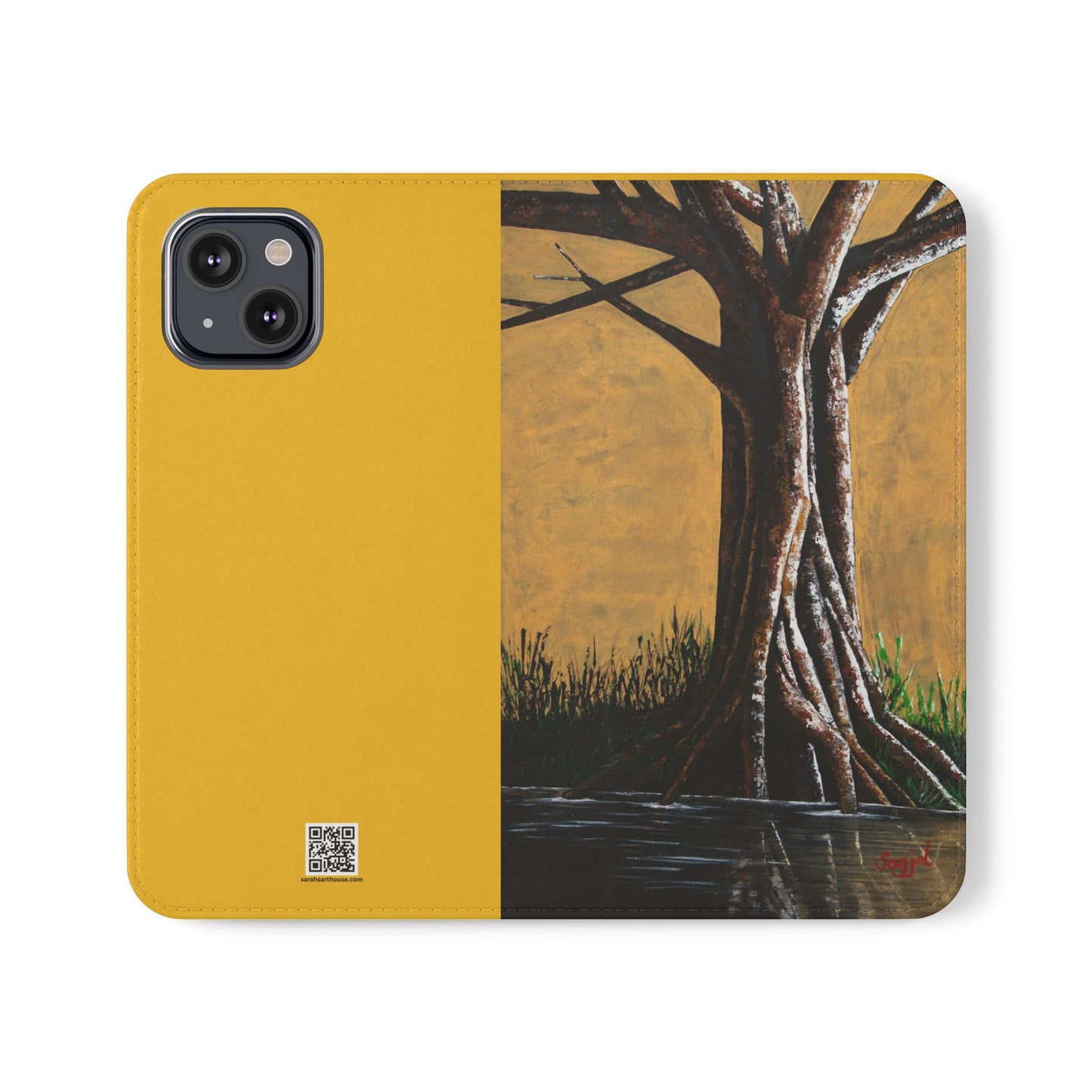 Phone Case - Flip style phone case - Wallet phone Case - Original Tree Art phone case - Strength in Vulnerability original Art