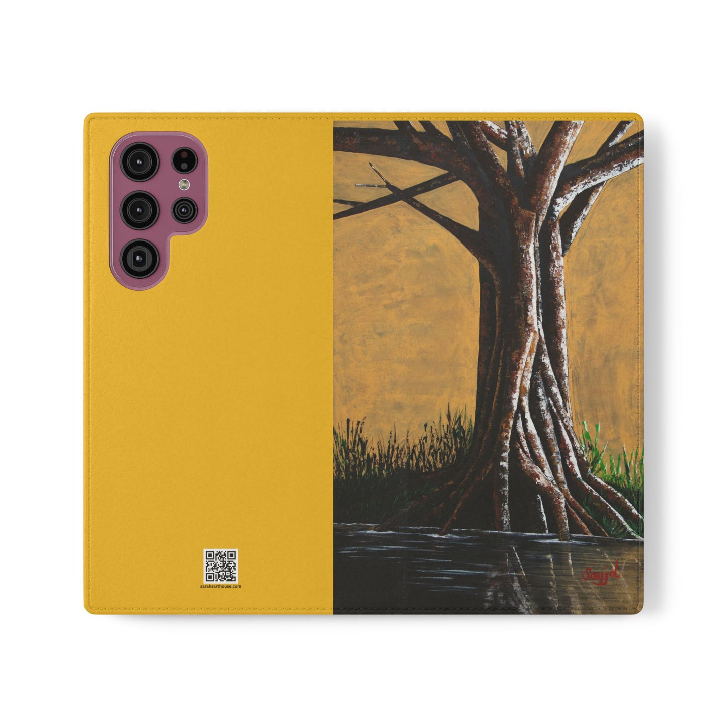 Phone Case - Flip style phone case - Wallet phone Case - Original Tree Art phone case - Strength in Vulnerability original Art