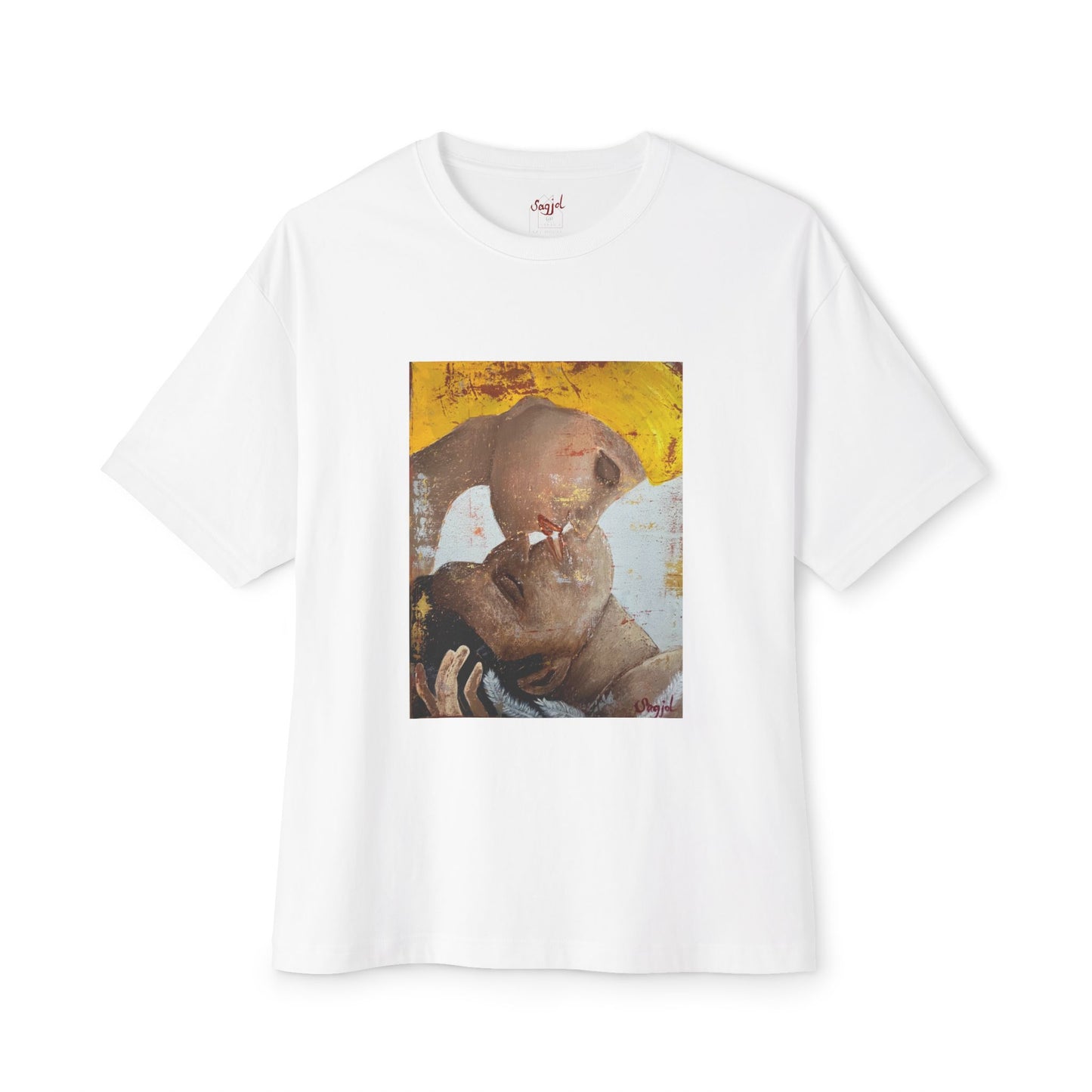 Oversized Boxy Tee - "Your Kiss" Original Art Graphic Tee