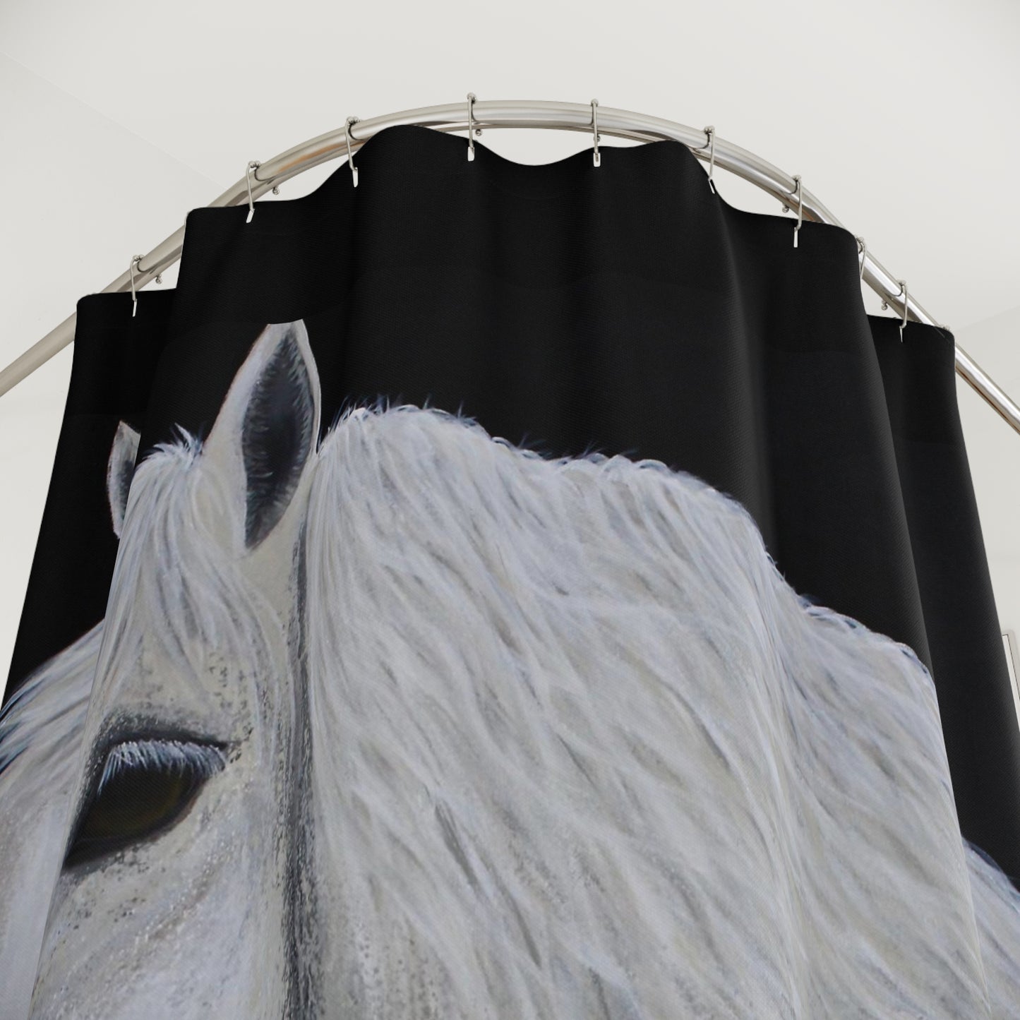 Equestrian Shower Curtain - Ghost Bath Curtain- Ghost - Curtain for Shower