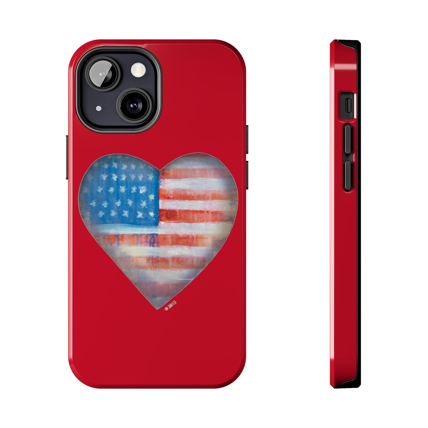 Tough Phone Cases - Phone case - Red phone case - Red American Heart