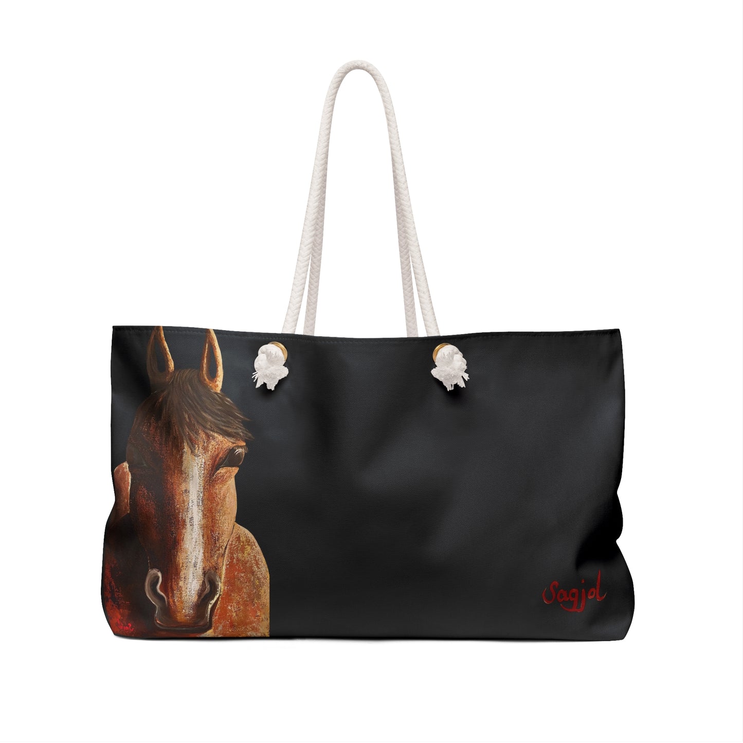 Horse Weekender Bag - Equestrian Tote bag- Nigel Tote bag - Horse canvas bag - Canvas Tote -Horse lover Tote - Nigel