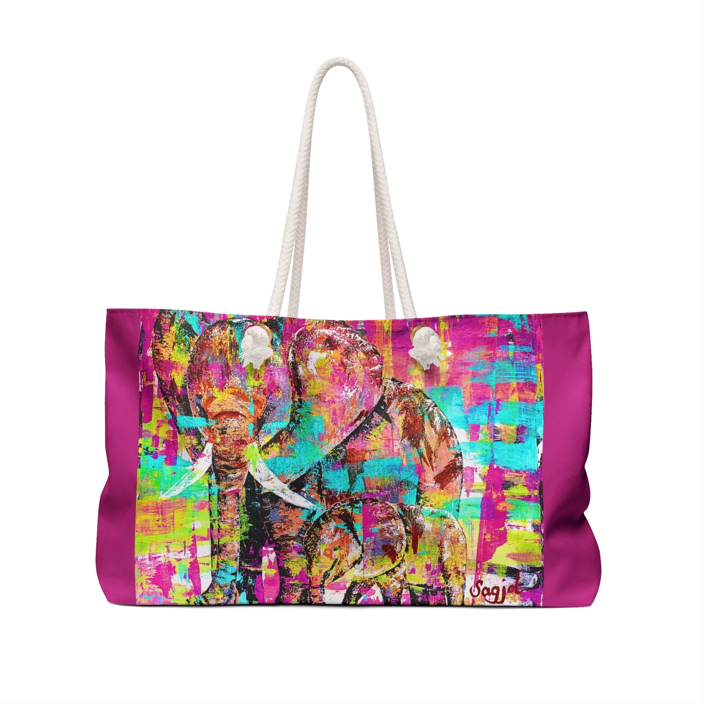 Weekender Bag - Art Tote bag- Tote bag - Canvas bag - Canvas Tote - Tote - Pure Love