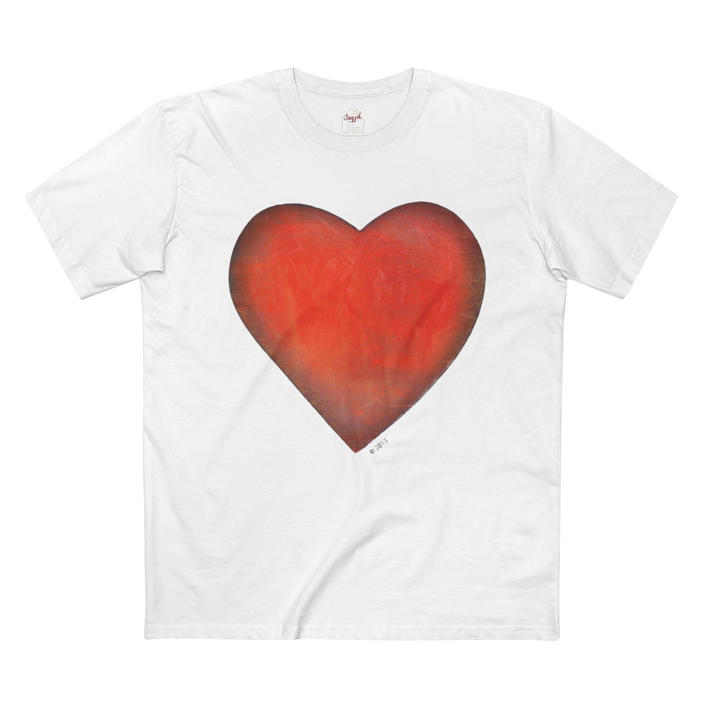 Unisex Tee - "Heart" Graphic Tee - Original Art Tee -Valentine shirt - Red T'shirt