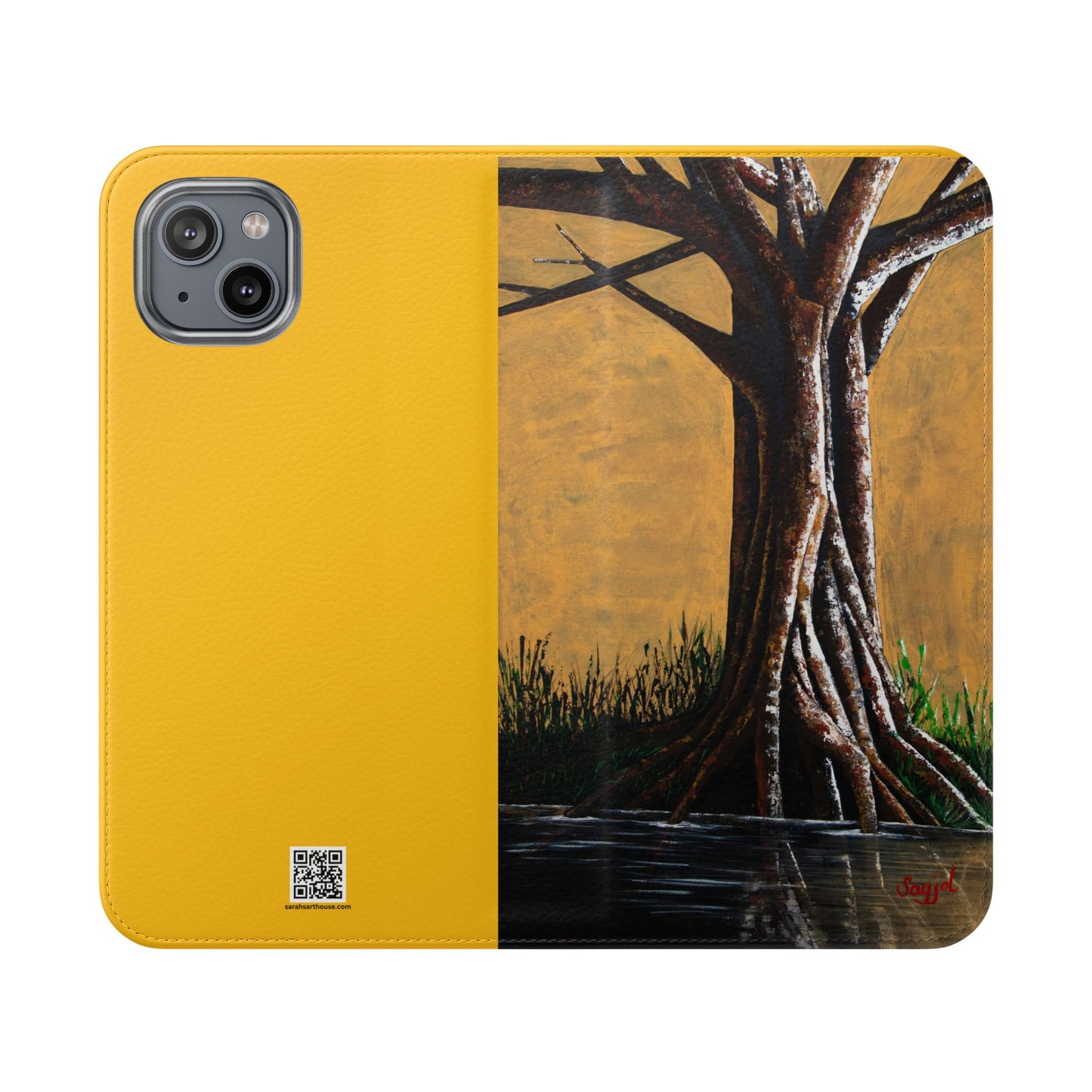 Phone Case - Flip style phone case - Wallet phone Case - Original Tree Art phone case - Strength in Vulnerability original Art