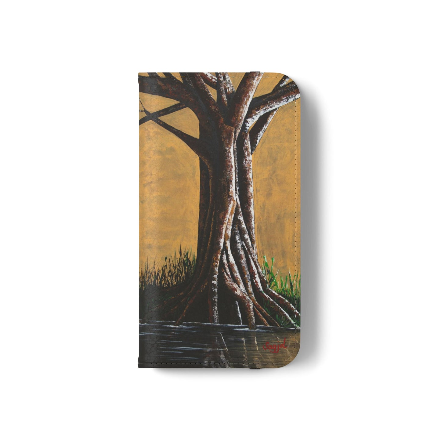 Phone Case - Flip style phone case - Wallet phone Case - Original Tree Art phone case - Strength in Vulnerability original Art