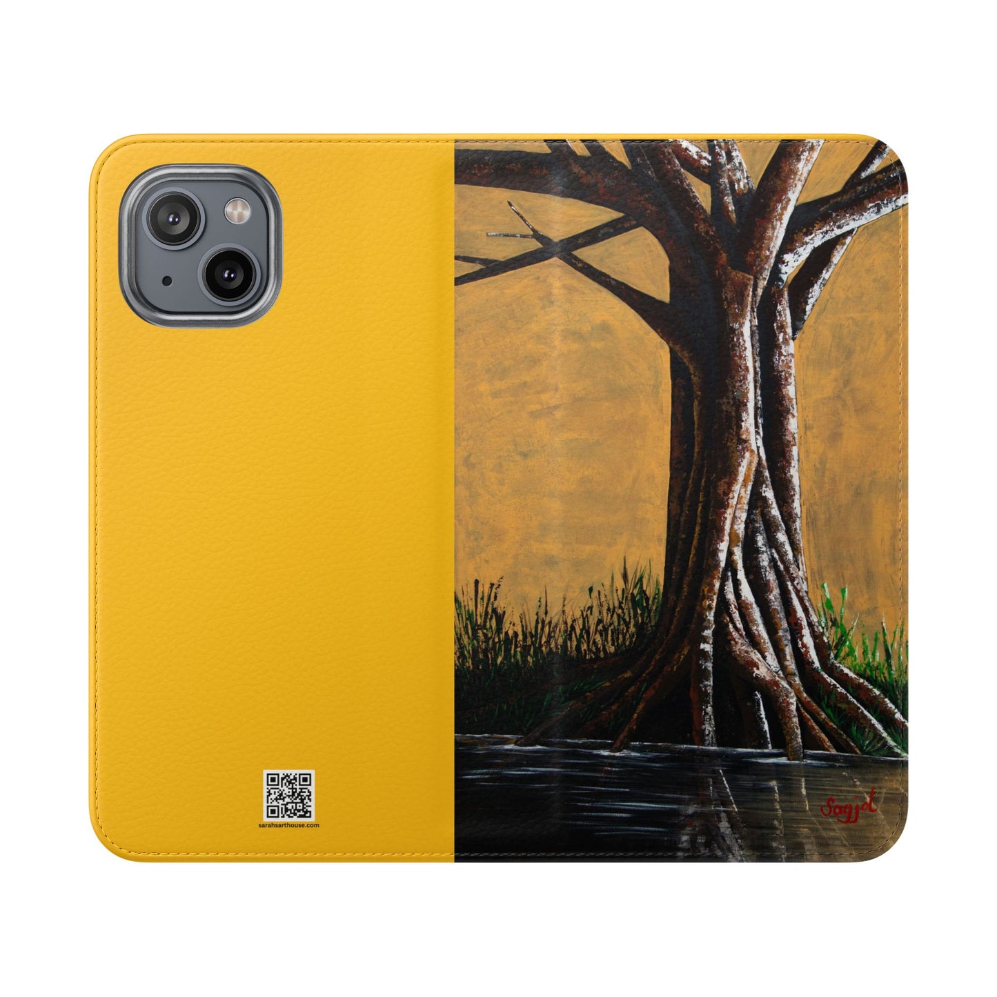 Phone Case - Flip style phone case - Wallet phone Case - Original Tree Art phone case - Strength in Vulnerability original Art