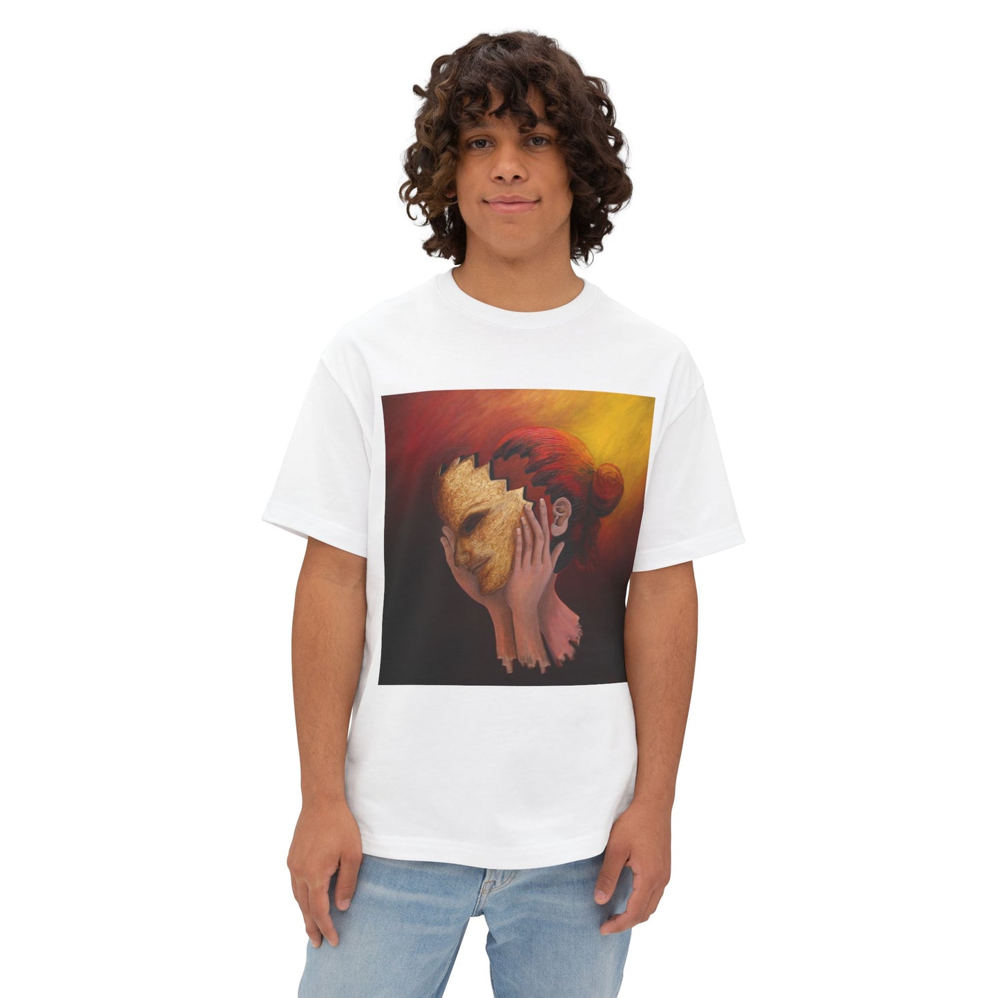 Oversized Boxy Tee - "Thoughts" Original Art Graphic Tee