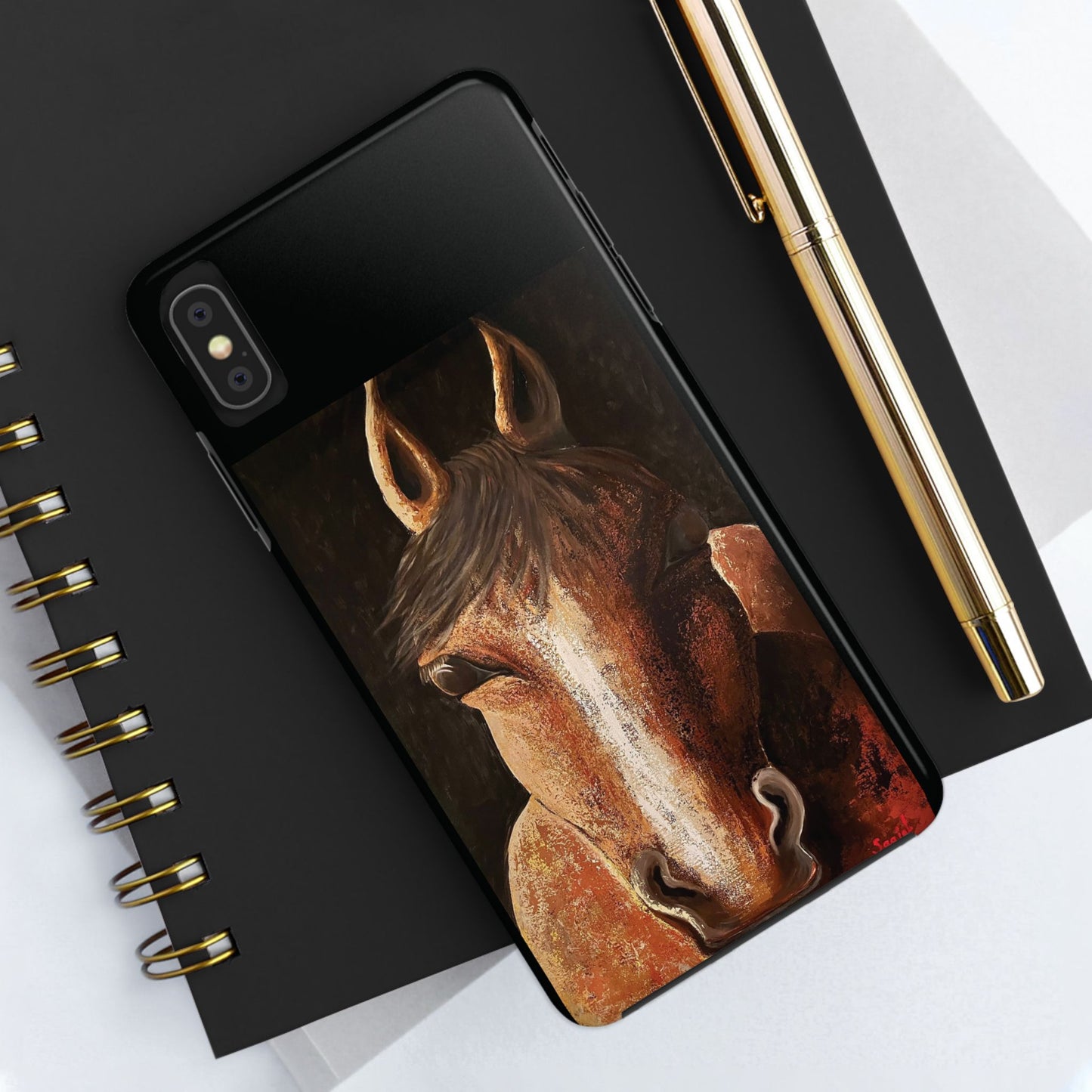 Tough Phone Case - Original art phone case - Equestrian Art phone case - Nigel