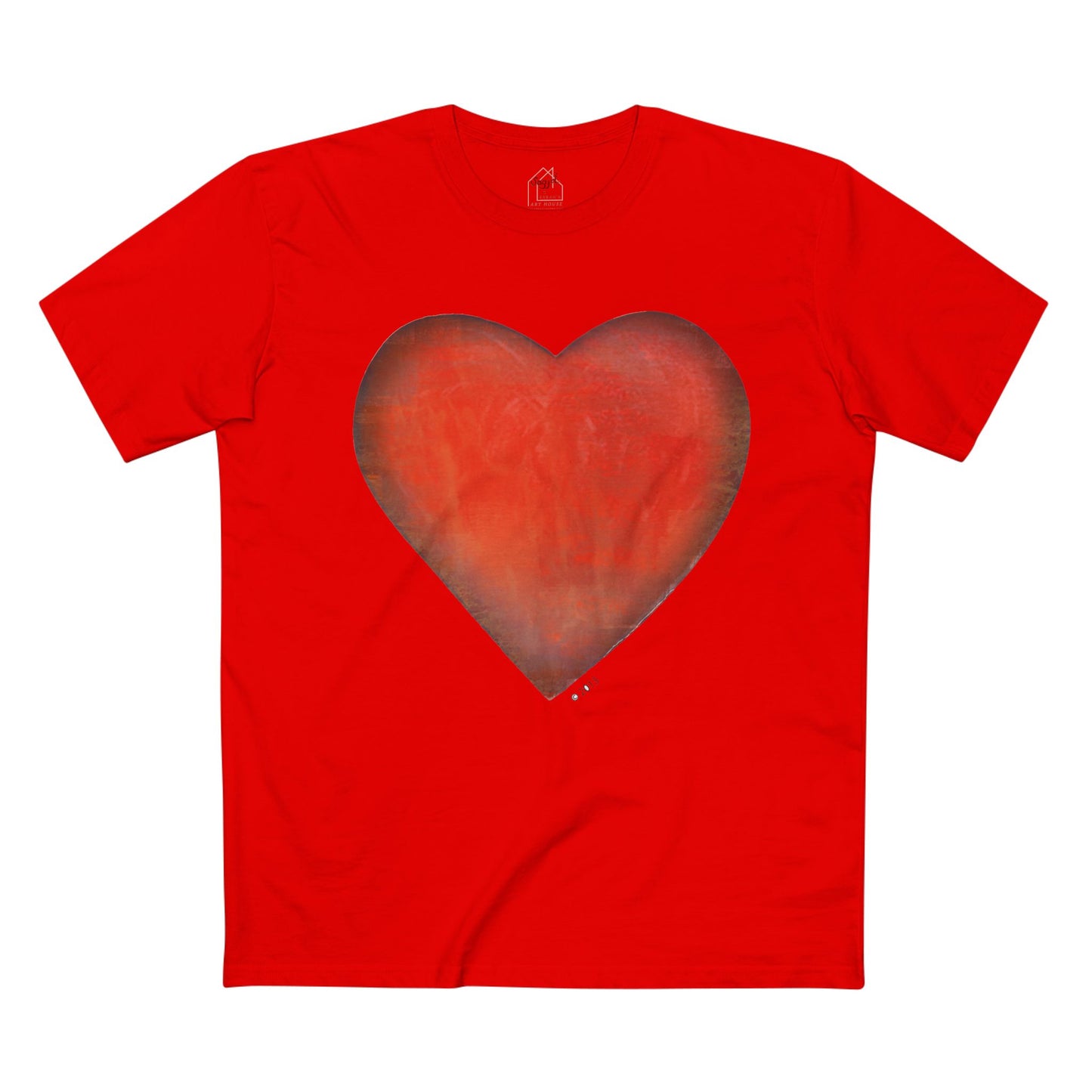 Unisex Tee - "Heart" Graphic Tee - Original Art Tee -Valentine shirt - Red T'shirt