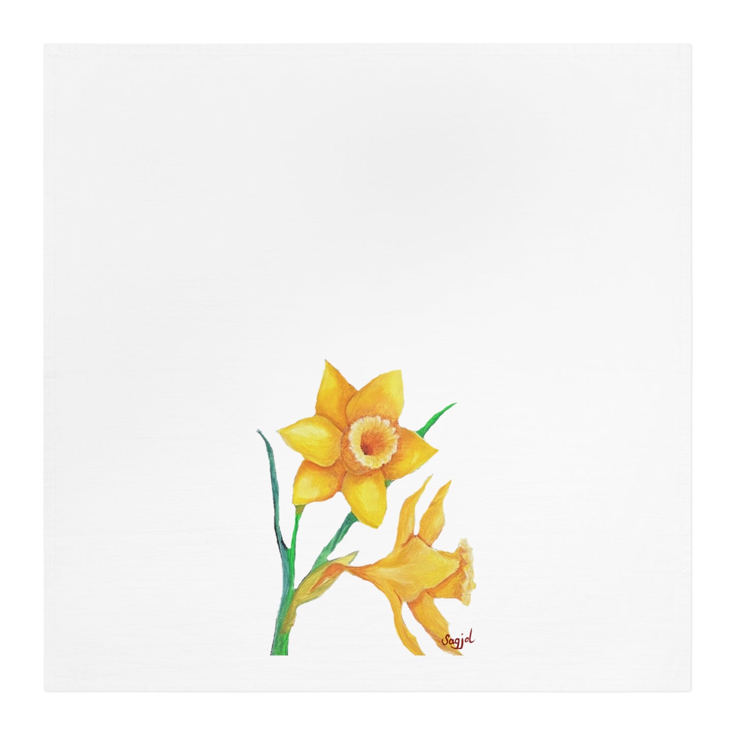 Spring Daffodil Tea Towel - Perfect for Home Decor and Gifting