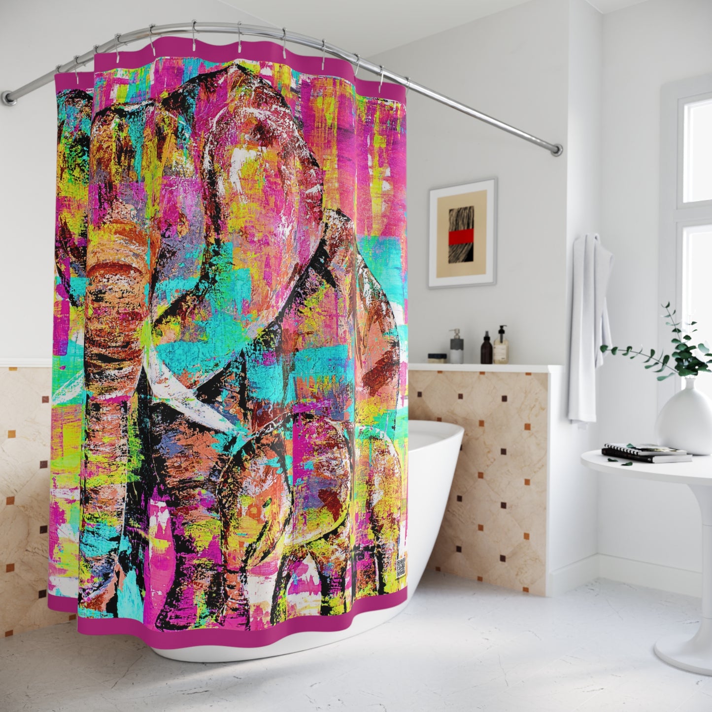 Shower Curtain - Curtain for Bath - Pure Love