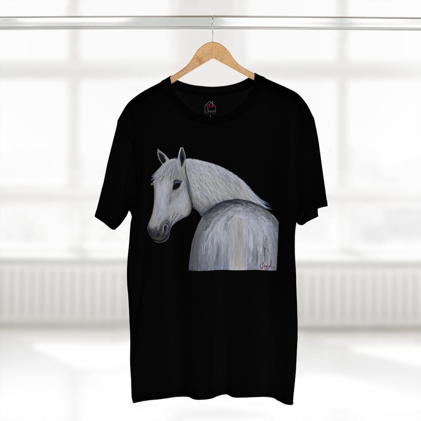 Unisex Tee - "Ghost" Graphic Tee - Original Art Tee -Western style shirt - Equestrian Art