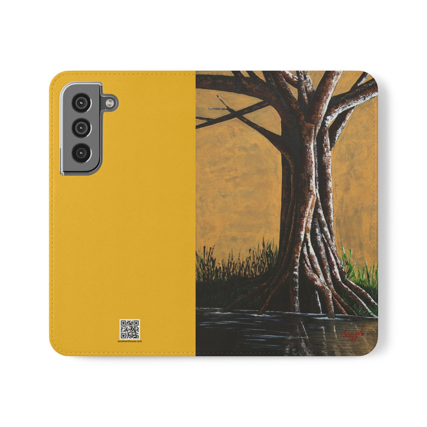 Phone Case - Flip style phone case - Wallet phone Case - Original Tree Art phone case - Strength in Vulnerability original Art