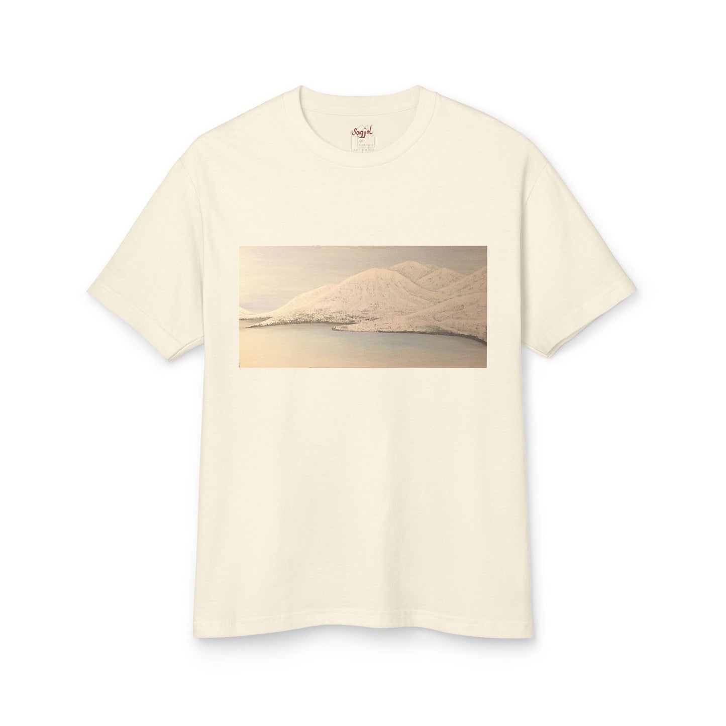 Unisex Garment-Dyed Heavyweight Cotton Tee - "Salt Lake" - Original hand painted graphic Tee