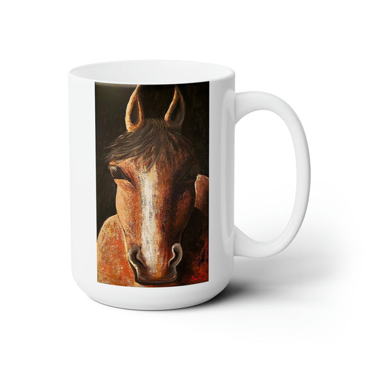 Coffee Mug - Ceramic Mug 15oz - Horse mug - Equestrian mug - Nigel - Stamina