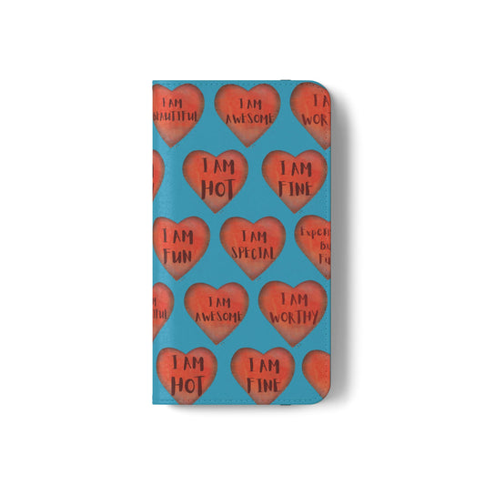 Phone Flip Cases - Wallet Phone case - flip phone case - Heart Phone case - Valentine Gift - iphone wallet - Samsung Wallet