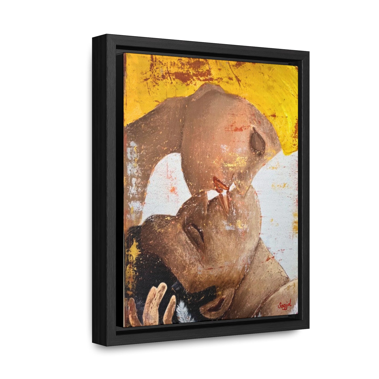 Framed Gallery Wraps - Original Art - Framed Canvas - Your Kiss