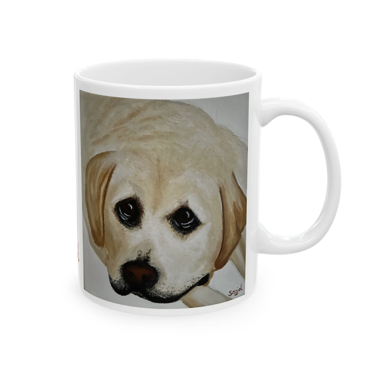 Ceramic Mug - "Cooper" the Yellow Labrador - Original Art Coffee Mug - Birthday Gift - Housewarming Gift