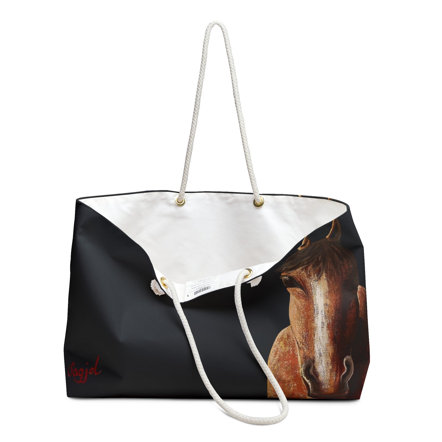 Horse Weekender Bag - Equestrian Tote bag- Nigel Tote bag - Horse canvas bag - Canvas Tote -Horse lover Tote - Nigel