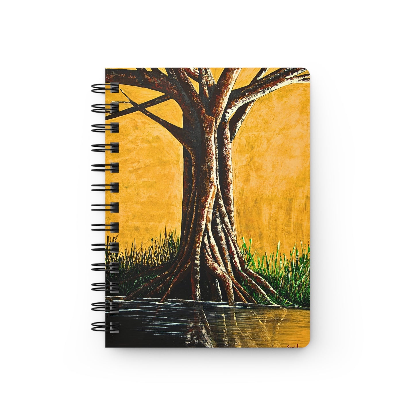 Spiral Bound Journal - Original Art Notepad - Colorful Notebook - Strength in Vulnerability