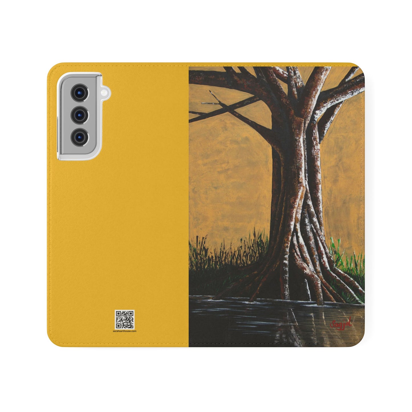 Phone Case - Flip style phone case - Wallet phone Case - Original Tree Art phone case - Strength in Vulnerability original Art