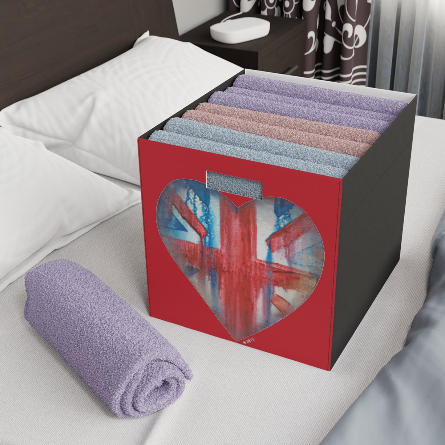 British Love Heart - Felt Storage Box