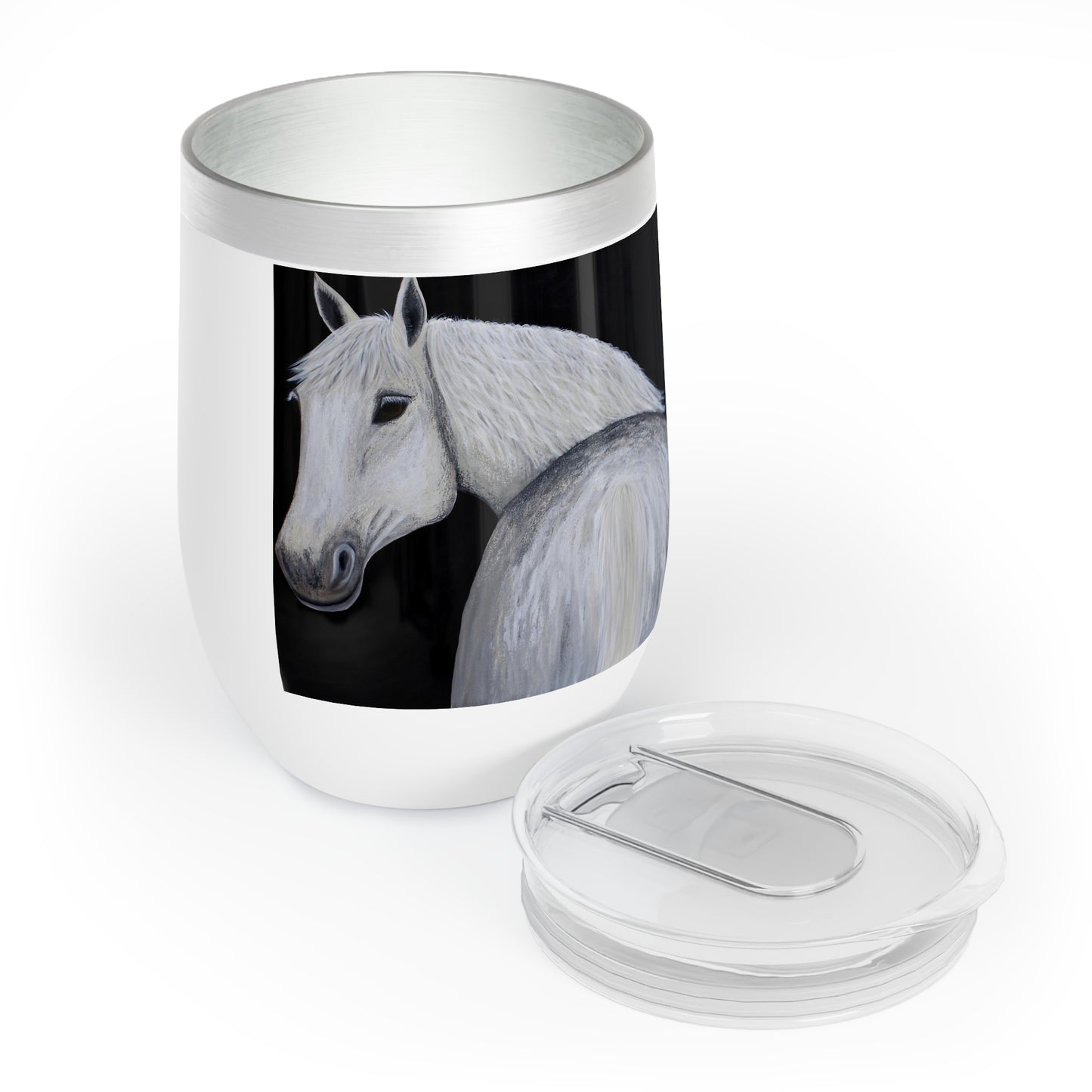 Horse wine cooler - Chill Wine Tumbler - Drinks Tumbler - Ghost