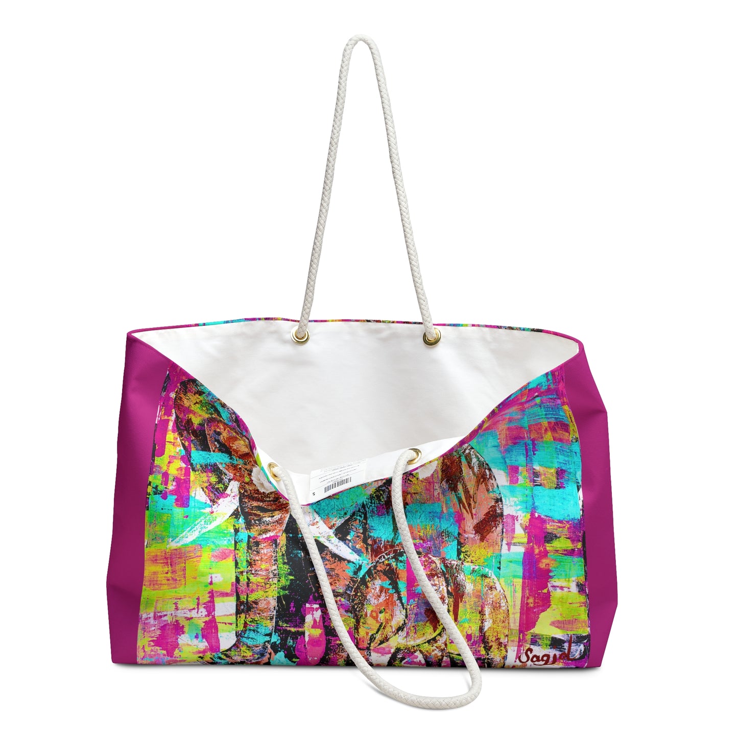 Weekender Bag - Art Tote bag- Tote bag - Canvas bag - Canvas Tote - Tote - Pure Love