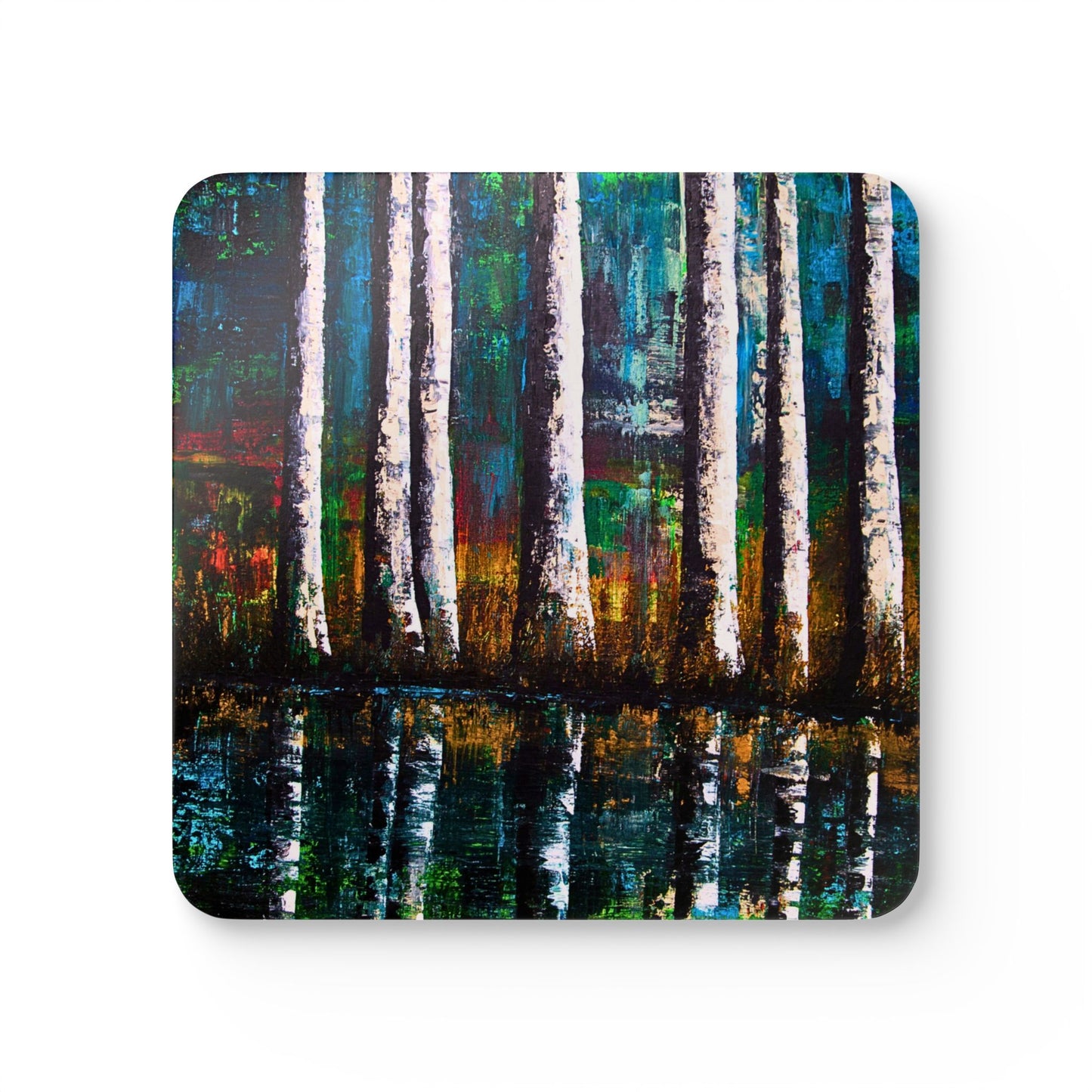 Coaster Set - Reflections - Original Hand Painted Art - Corkwood