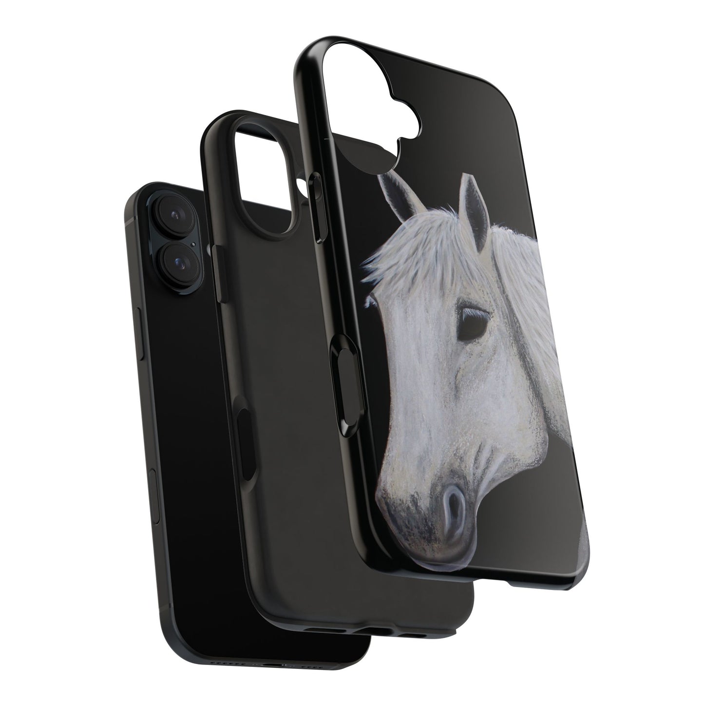 Tough Phone Case - Original art phone case - Slim phone case - Equestrian Art phone case - Ghost Horse Phone case