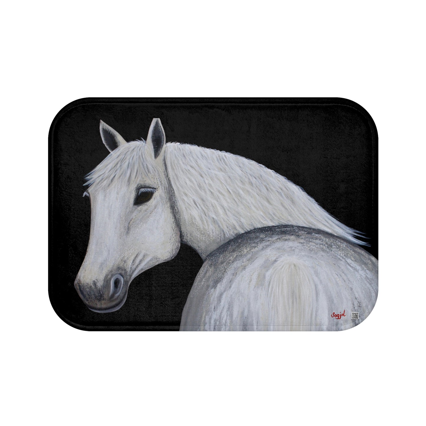 Bath Mat - Bath mat - unique Equestrian bath mat - Ghost - Shower mat