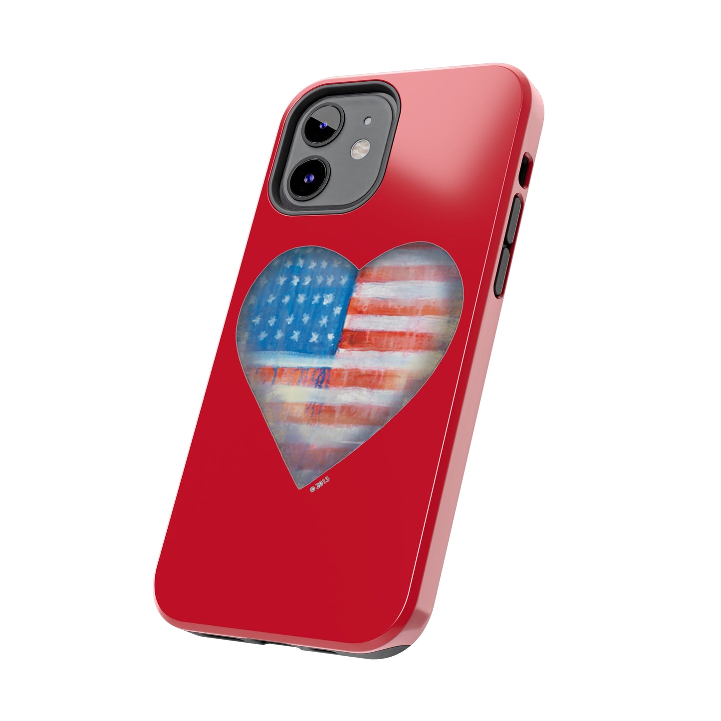 Tough Phone Cases - Phone case - Red phone case - Red American Heart