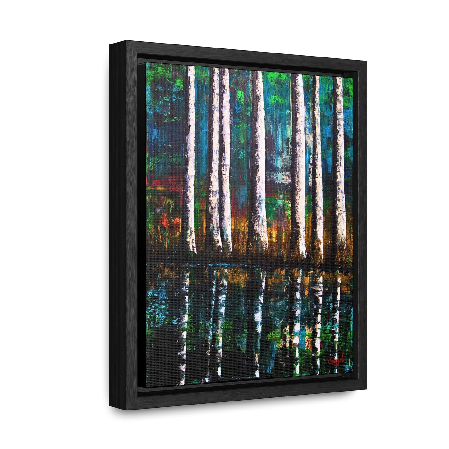 Framed Gallery Wraps - Original Art - Framed Canvas - Reflections