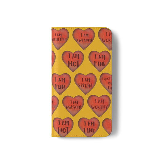 Phone Flip Cases - Wallet Phone case - flip phone case - Heart Phone case - Valentine Gift - iphone wallet - Samsung Wallet