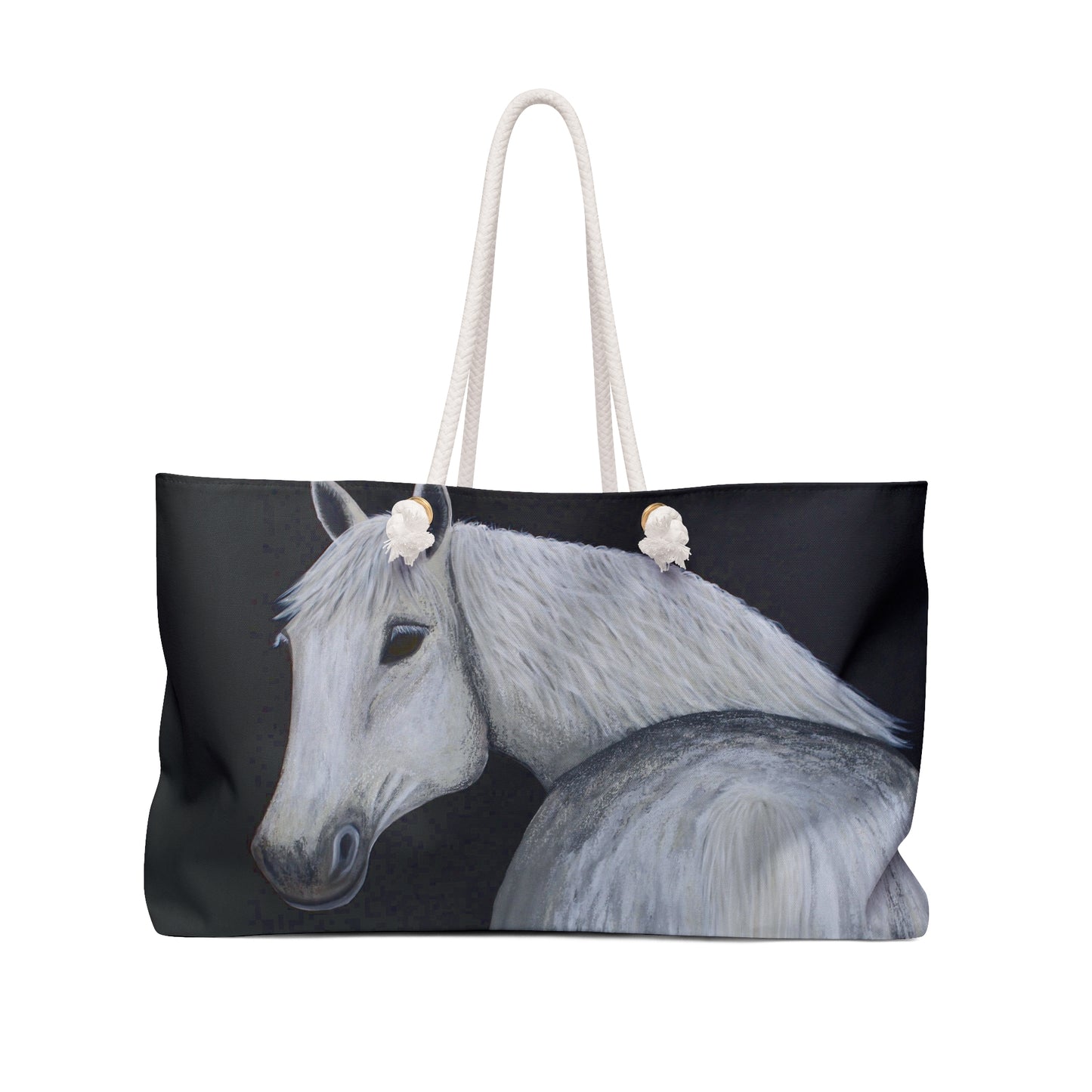 Equestrian Tote Bag - Ghost - Canvas Tote bag - Large Tote