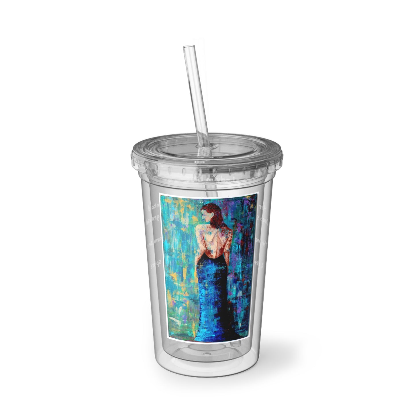 Lady in blue Acrylic Drinks Cup