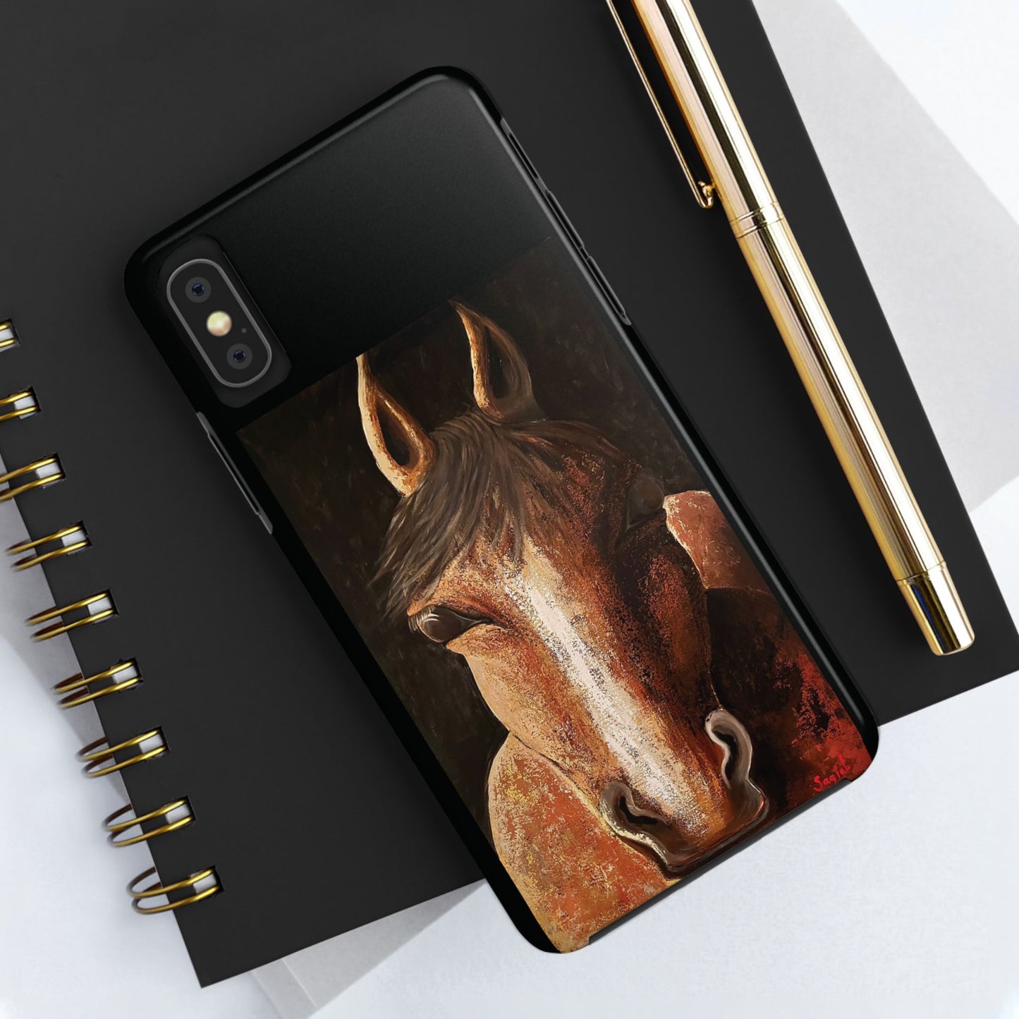 Tough Phone Case - Original art phone case - Equestrian Art phone case - Nigel