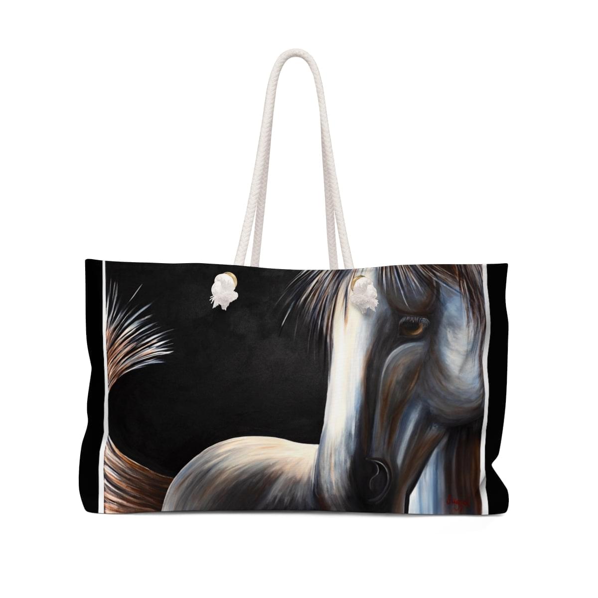 Black and white paint horse Tote Bag