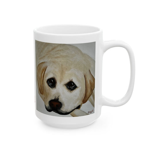 Ceramic Mug - "Cooper" the Yellow Labrador - Original Art Coffee Mug - Birthday Gift - Housewarming Gift