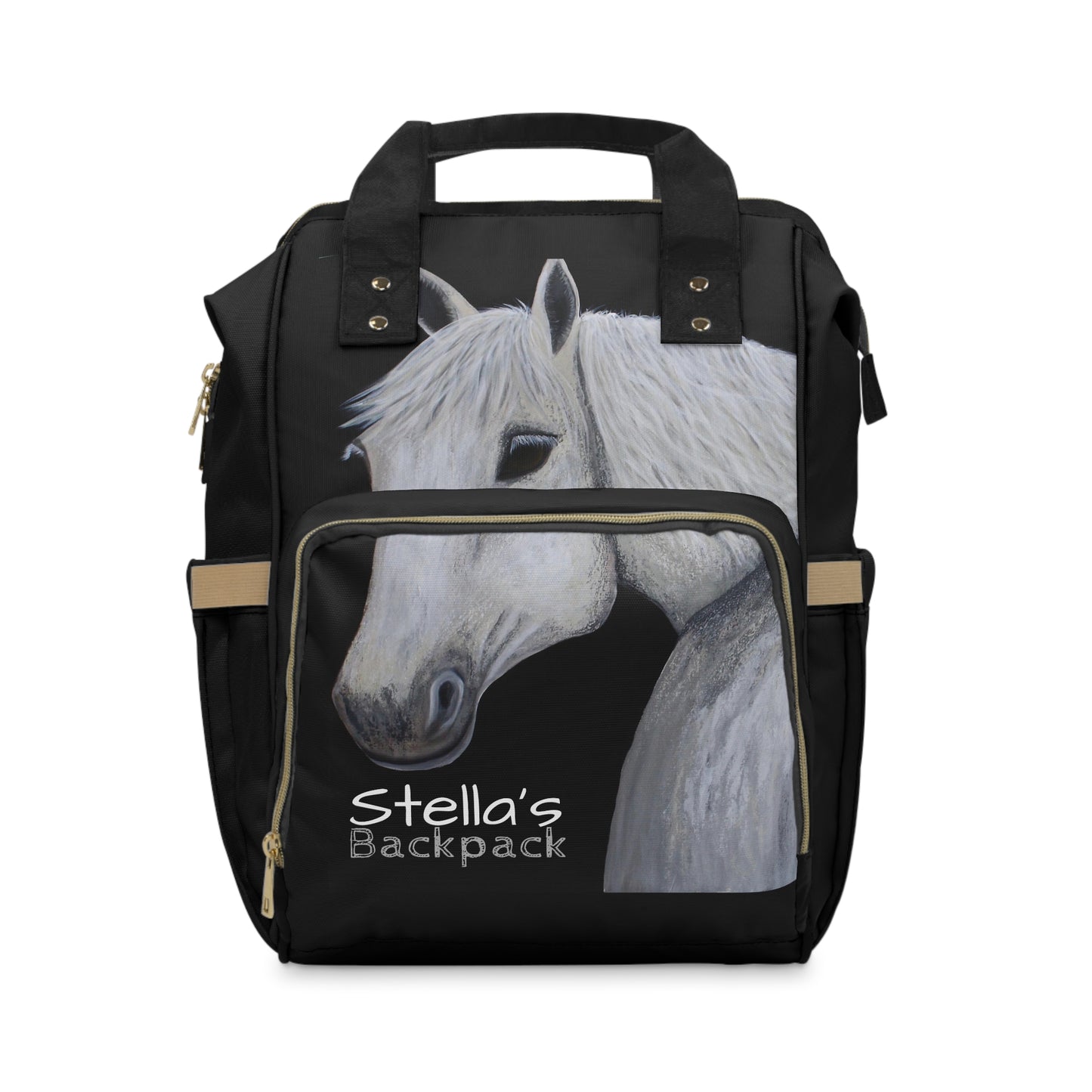 Custom Backpack - Equestrian Backpack - Ghost Horse book bag - Personalized Back Pack