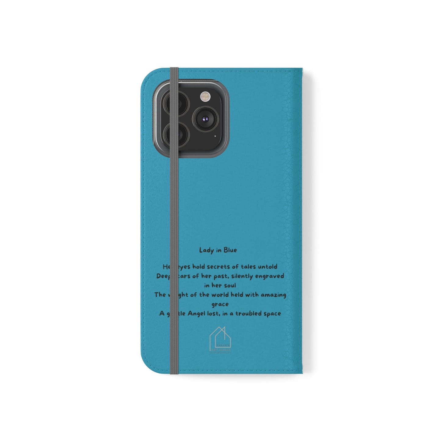 Flip phone Cases - Wallet phone case - folding phone case - Lady in Blue