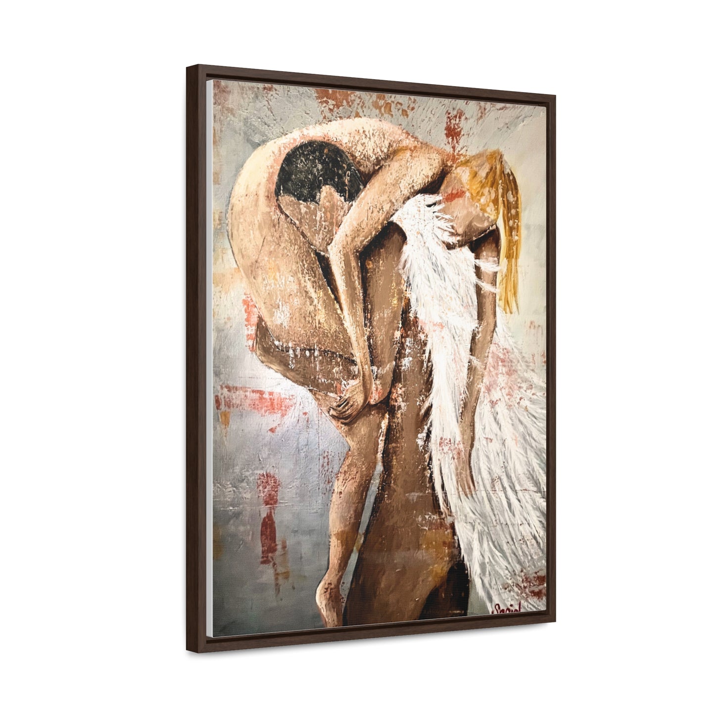 Framed Gallery Wraps - Original Art - Framed Canvas - Angel Rescue