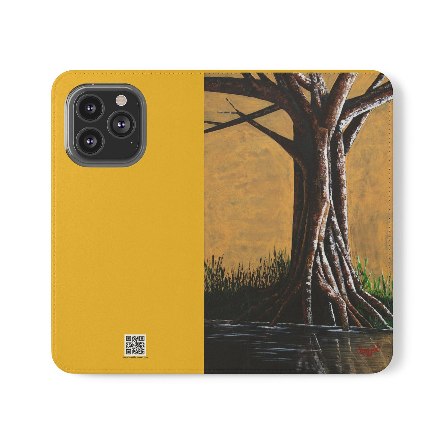 Phone Case - Flip style phone case - Wallet phone Case - Original Tree Art phone case - Strength in Vulnerability original Art