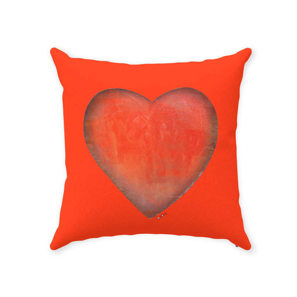 Throw Pillows - Red Heart Faux Suede Toss Pillow - Valentine Decor