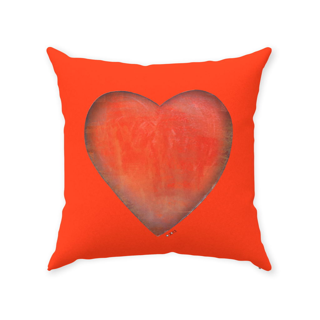 Throw Pillows - Red Heart Faux Suede Toss Pillow - Valentine Decor