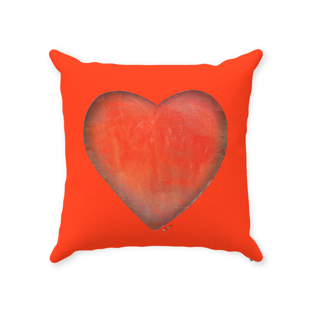 Throw Pillows - Red Heart Faux Suede Toss Pillow - Valentine Decor