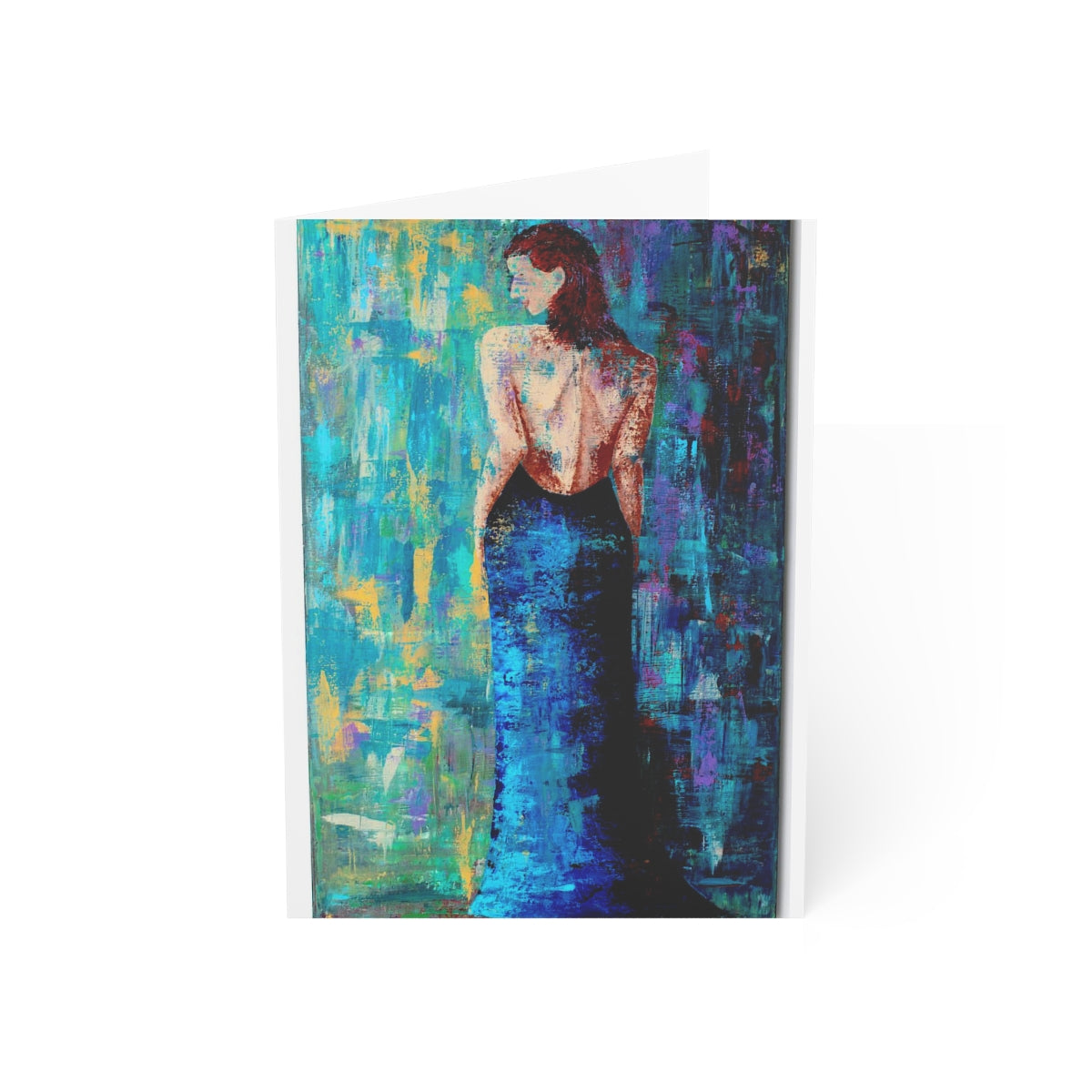 Greeting Cards - Folded with Envelope - Lady in Blue.